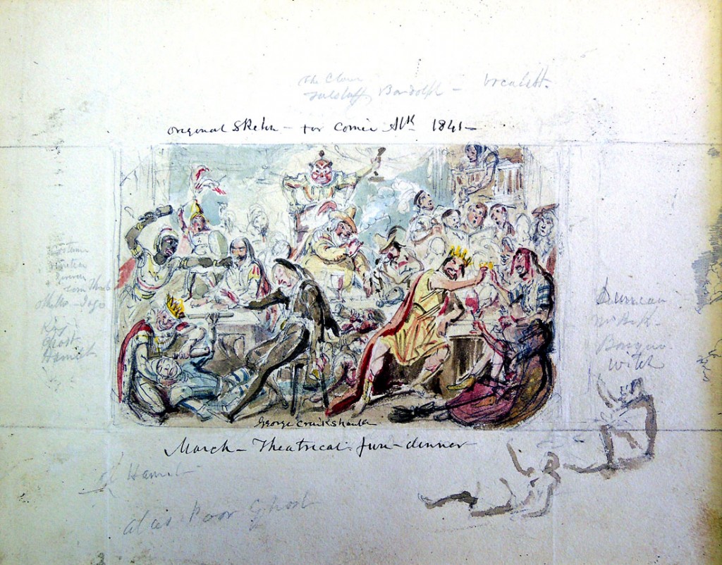 cruikshank comic almanack drawing