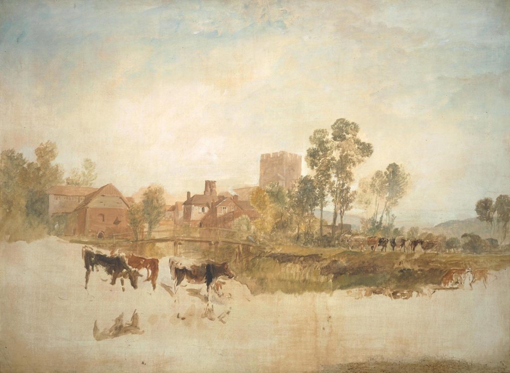 Goring Mill and Church c.1806-7 Joseph Mallord William Turner 1775-1851 Accepted by the nation as part of the Turner Bequest 1856 http://www.tate.org.uk/art/work/N02704