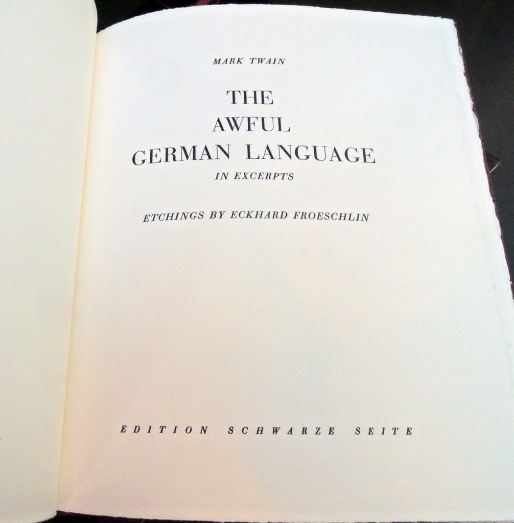 mark twain essay on german language