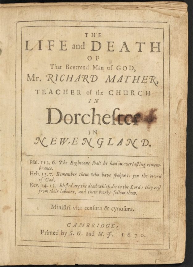 Portrait of the author, Increase Mather Graphic Arts